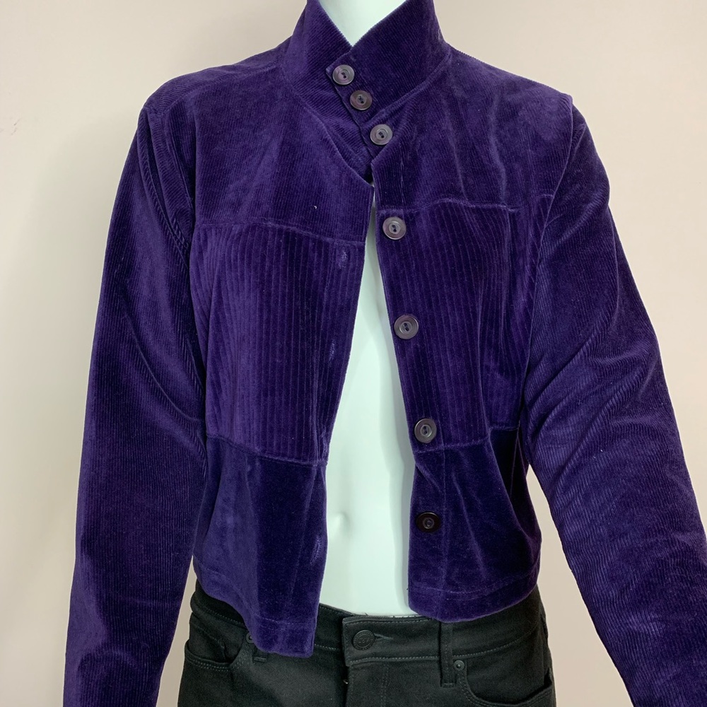 Lizsport purple button down cardigan